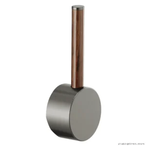 Pull-Down Kitchen Faucet with Wood Lever Handle | Luxe Steel & Wood Finish | Brizo HLK177-SLWD