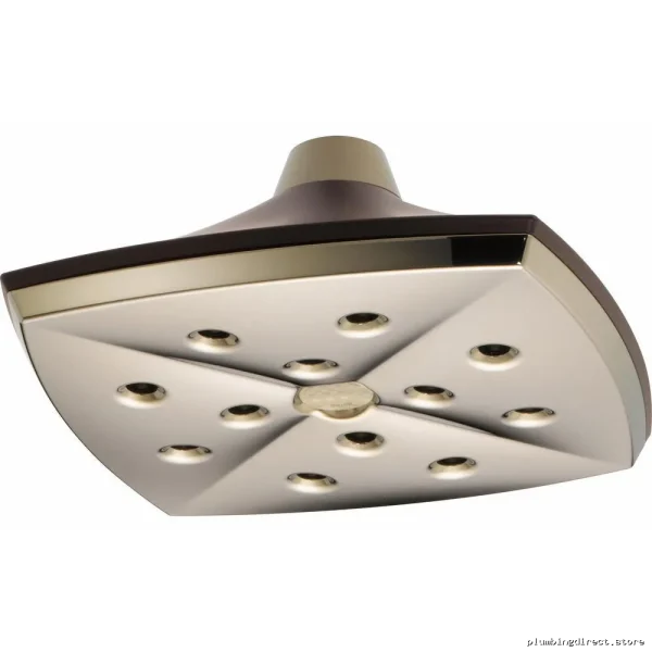 H2OKinetic Rainfall Shower Head - 2.5GPM Ceiling Mount Cocoa Bronze/Polished Nickel Brizo