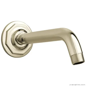 Brizo Rook 7 Modern Shower Arm & Flange Set - Luxe Nickel Finish
