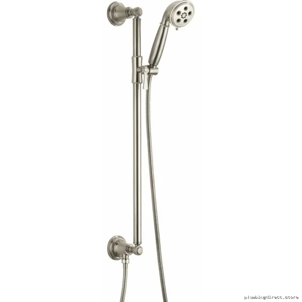 Brizo Brushed Nickel Rook H2OKinetic Showerhead with Adjustable Slide Bar