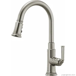 Brizo Rook Kitchen Faucet with Pulldown Spray - Stainless Steel 63074LF-SS