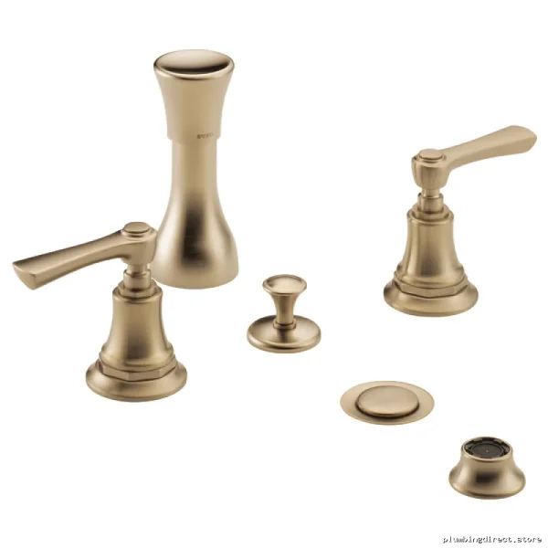 Rook Luxury Gold Four-Hole Bidet Faucet with Fewer Handles | Brizo Model