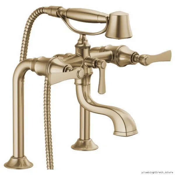 Brizo Rook Luxury Tub Filler Trim Kit Lever Handles Brilliant LUXE GOLD