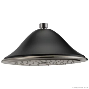 Brizo Rook Raincan Ceiling-Mounted Shower Head - Luxe Nickel/Matte Black Finish RP52090NKBL
