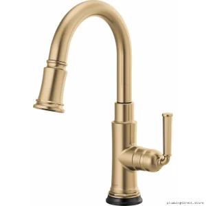 Brizo Rook SmartTouch Gold Pull-Down Kitchen Faucet with Sprayer