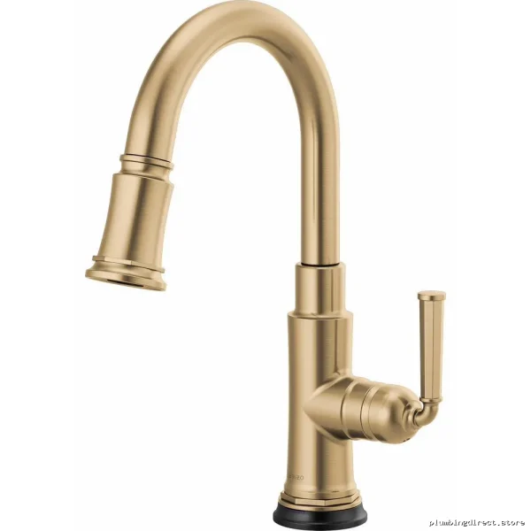 Brizo Rook SmartTouch Gold Pull-Down Kitchen Faucet with Sprayer