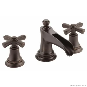 Brizo Rook Widespread Mount Bathroom Faucet, 1.2 GPM Low-Flow, Venetian Bronze Eco-Friendly Faucet