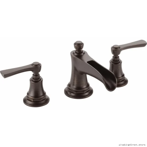 Brizo Rook Widespread Mount Bathroom Faucet, 1.2 GPM Low-Flow, Venetian Bronze Eco-Friendly Faucet - Image 2