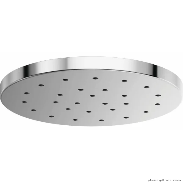 Brizo High-Pressure Round Rainfall Shower Head with Chromed Water Technology
