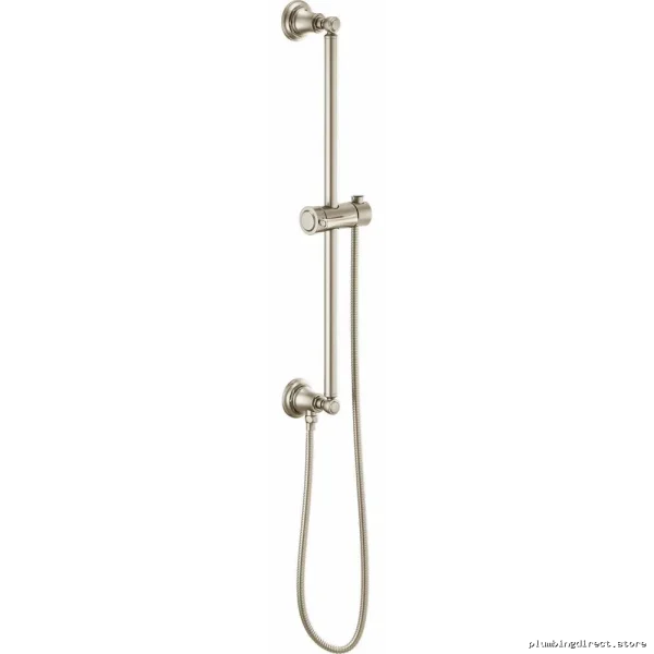 Brizo Round Shower Slide Bar - Brushed Nickel with Hose
