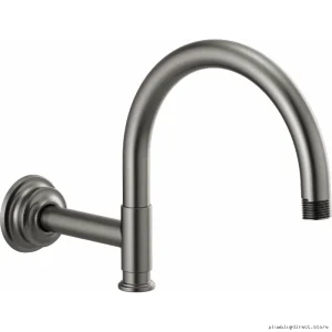 Brizo RP100326SL 12-1/8 in Luxe Steel Modern Arc Shower Arm & Flange