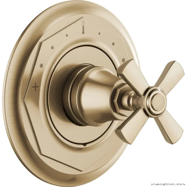 Brizo Sensori Thermostatic Valve Trim with Cross Handle - Luxe Gold Finish T66T061-GL