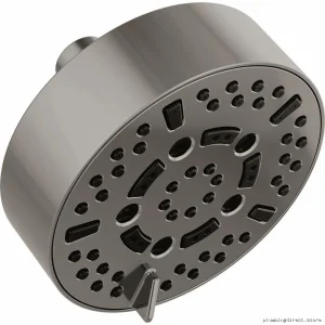 Brizo 7-Spray Black Onyx Shower Head 2.5 GPM Water Efficient 5-Round Design