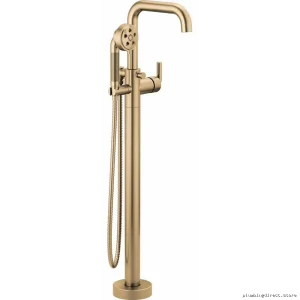 Single Handle Freestanding Tub Filler with Notch Lever - Luxe Gold Finish Brizo