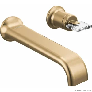 Single Handle Wall-Mount Faucet Knob in Luxe Gold/Clear Finish - Brizo
