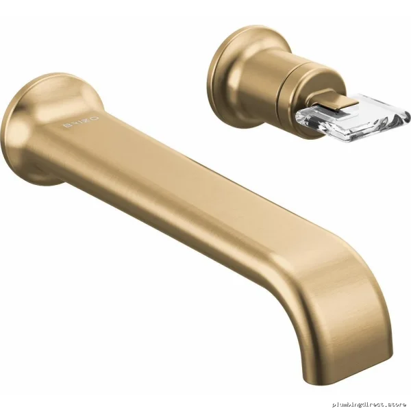 Single Handle Wall-Mount Faucet Knob in Luxe Gold/Clear Finish - Brizo