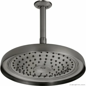 Brizo 83310-SL-2.5 Luxe Steel Raincan Shower Head 2.5 GPM Round Ceiling Mount