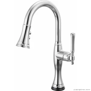 Smart Chrome Bar Faucet with Touchless Pulldown by Brizo
