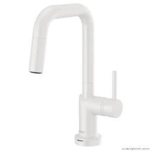 Brizo Smart Touch Pulldown Kitchen Faucet - Single Handle Square Prep Design