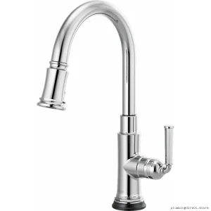 Brizo Chrome Rook SmartTouch Kitchen Faucet with Easy-Pull Spray 64074LF-PC