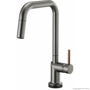 SmartTouch Kitchen Faucet Pulldown Spray & Square Spout Handle-Free Brizo