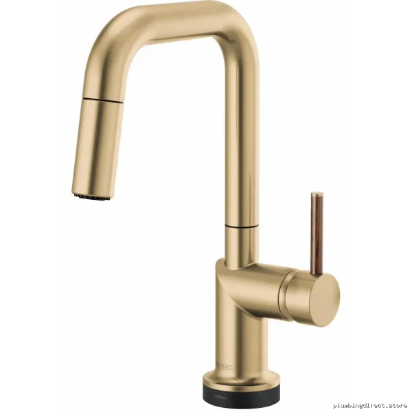 Brizo Odin SmartTouch Square Faucet: Pulldown Spray, Luxe Gold, No Handle 64965LF