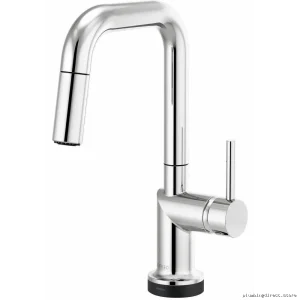 Brizo SmartTouch Square Kitchen Faucet with Pull-Down Spray - Chrome