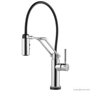 Solna SmartTouch Hands-Free Articulating Faucet | Modern Chrome Kitchen Faucet - Brizo Model