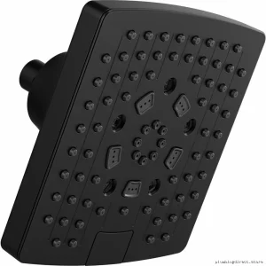 Brizo 7 Square Matte Black Shower Head 2.5 GPM 5-Function High-Pressure