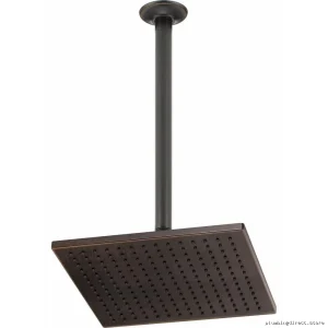 Brizo Venetian Bronze Square Raincan Shower Head 2.5 GPM Water Efficient