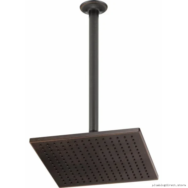 Brizo Venetian Bronze Square Raincan Shower Head 2.5 GPM Water Efficient