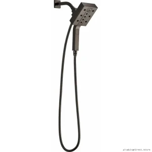 Brizo Black Onyx 2-in-1 Square Shower Head with H2OKinetic Technology