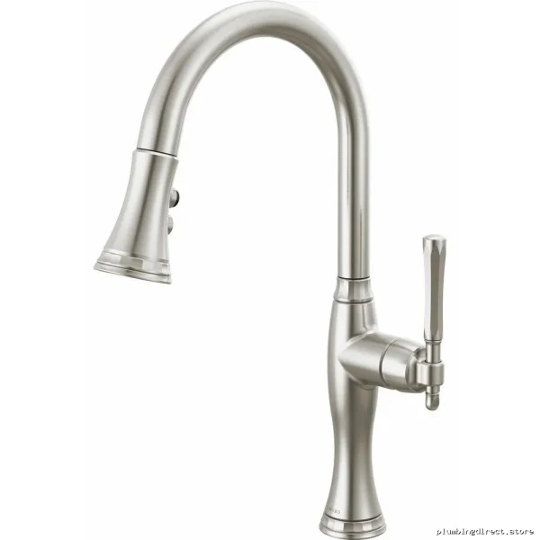 Brizo Stainless Steel Pull-Down Kitchen Faucet with Sprayer 63058LF-SS