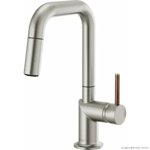 Brizo Stainless Steel Square Spout Pull-Down Kitchen Faucet No Handle