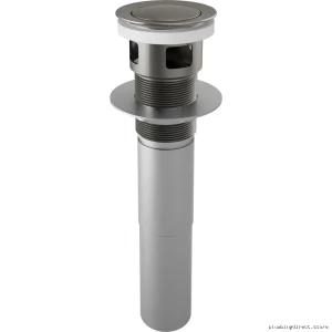 Brizo Luxe Steel Push Button Pop-Up Drain with Overflow