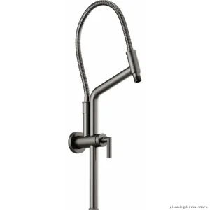 Brizo Stylish Slide Bar Shower Arm & Flange - Luxe Steel Construction, Adjustable Design | 81892-SL