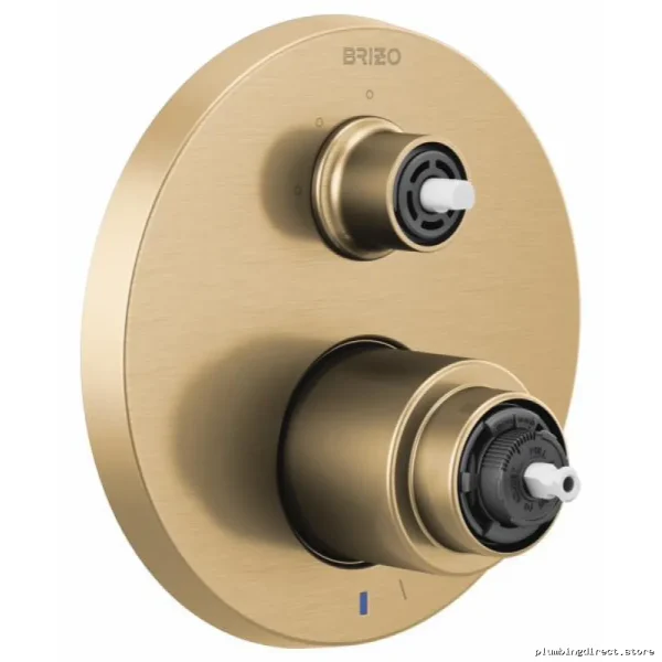 Brizo T75P535-GLLHP Pressure Balance Valve Trim with Integrated 3-Function Diverter & Handle-Free Design - Luxe Gold - Image 2