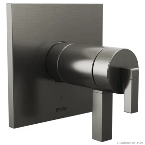 Frank Lloyd Wright Thermostatic Shower Trim - Brizo T60022-SLLHP in Luxe Steel with TempAssure Technology