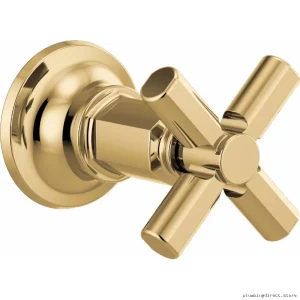 Brizo T66678-PG Polished Gold Cross Handle Volume Control Trim for Sensors