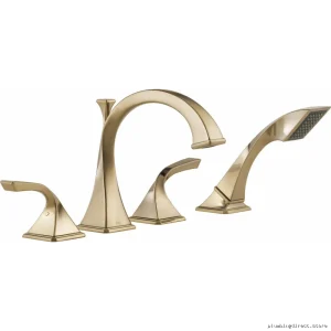 Brizo T67430-GL Luxe Gold Roman Tub Trim Kit with Handheld Shower