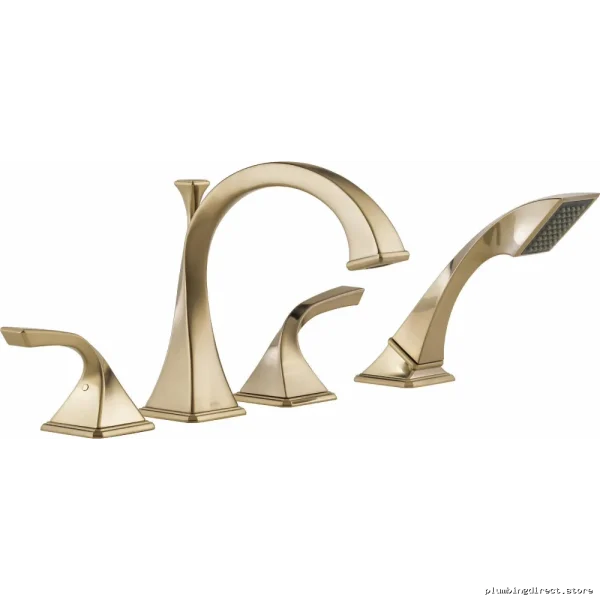Brizo T67430-GL Luxe Gold Roman Tub Trim Kit with Handheld Shower