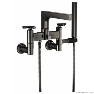 Brizo T70307-BNX 2-Handle Cross Handle Tub Filler Trim Kit - Brilliance Black Onyx