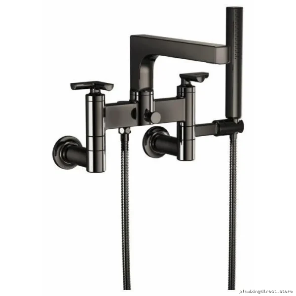 Brizo T70307-BNX 2-Handle Cross Handle Tub Filler Trim Kit - Brilliance Black Onyx