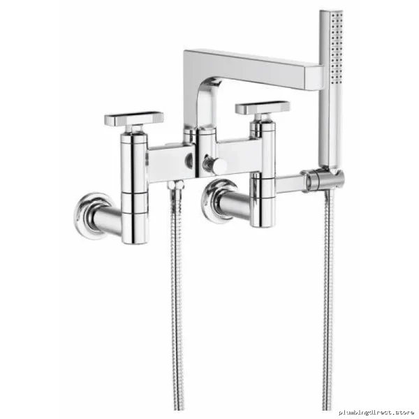 Brizo T70308-PC Modern 2-Handle Tub Filler Trim Kit – Polished Chrome Knob Handles