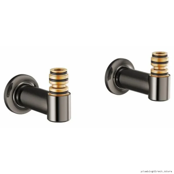 Wall Mount Tub Filler Unions by Brilliance in Black Onyx | T71764-BNX Brizo