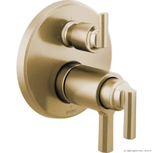Brizo T75598-GL Thermostatic Trim w/TempAssure Control & Divertor - Luxe Gold