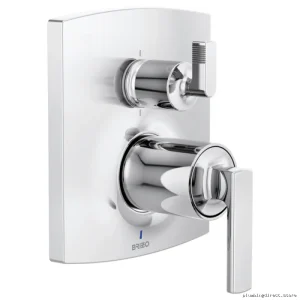 Chrome Kintsu Pressure-Balance Valve Trim w/ Integrated Multi-Function Diverter & Reduced Handle Design - Brizo Model T75P