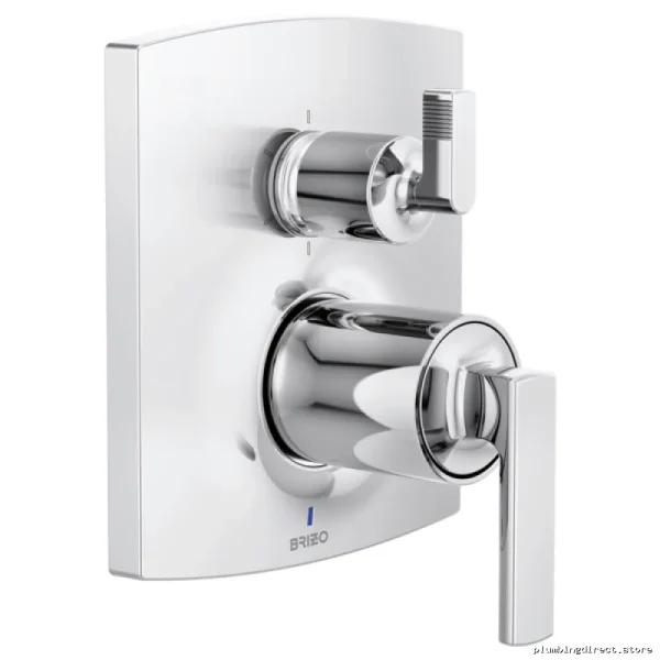 Chrome Kintsu Pressure-Balance Valve Trim w/ Integrated Multi-Function Diverter & Reduced Handle Design - Brizo Model T75P