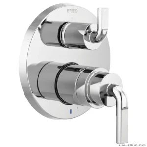 Brizo T75P535-PCLHP Chrome Pressure Balance Valve Trim with 3-Function Diverter & Handle-Free Design