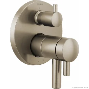 Brizo T75575-BN Thermostatic Valve Trim with 3-Function Diverter & Brushed Nickel Finish
